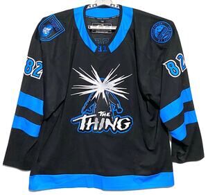 RARE The Thing RJ MacReady Geeky Jerseys Mens 4XL Hockey Horror Movies Films